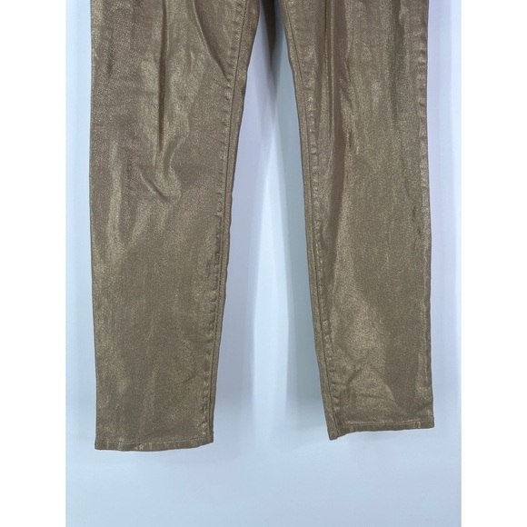 Chicos Gold Platinum Metallic Slim Jeans - Picture 5 of 10
